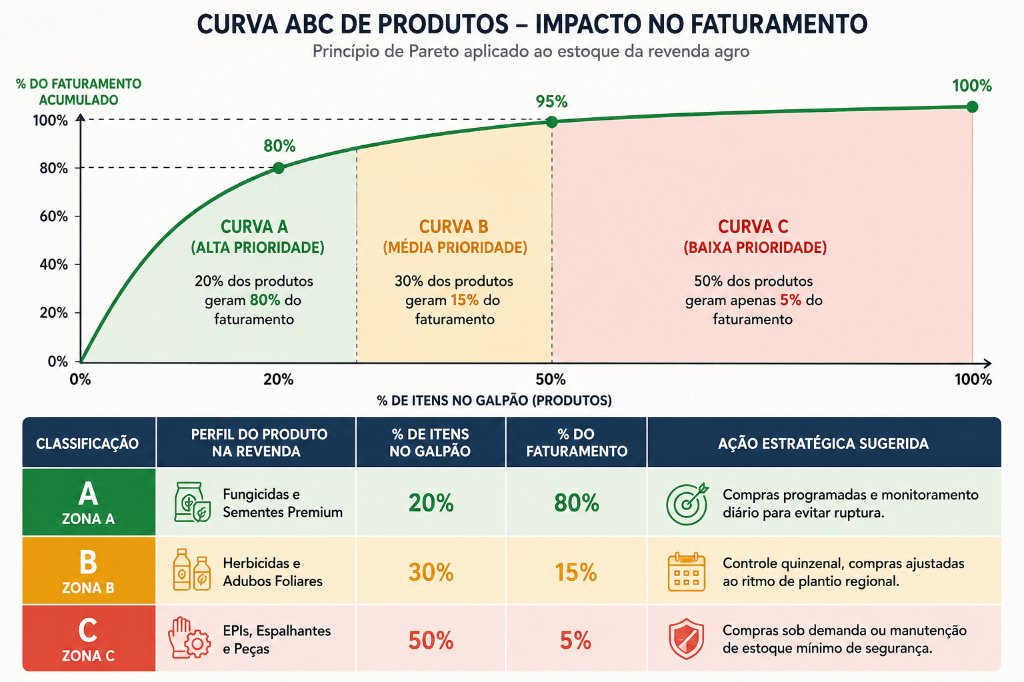 Curva A B C nas vendas de insumos agrícolas
